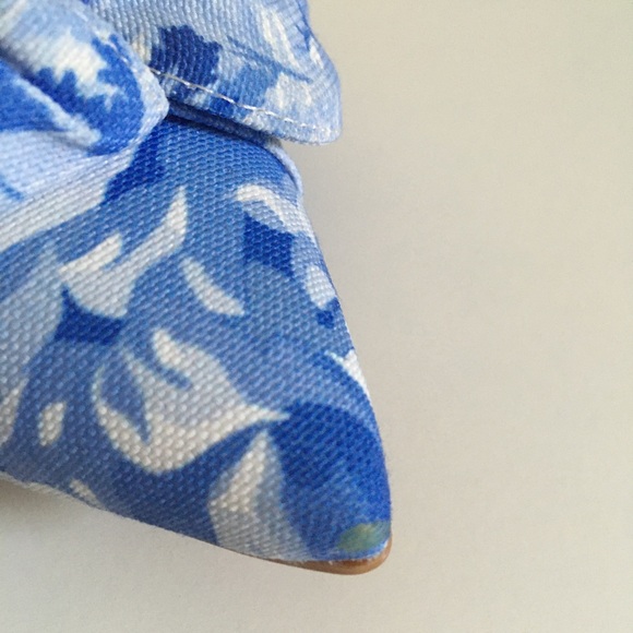 Ted Baker London blue white Ryanah floral print bow heels size 37.5 EU GUC - Picture 9 of 9